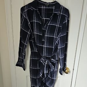 Club Monaco Black and White Plaid Dress